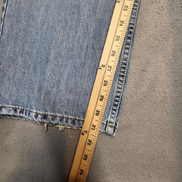 Levi's 569 Loose Fit Jeans Mens 38x31 Blue Denim Straight Leg Distressed - Picture 7 of 10